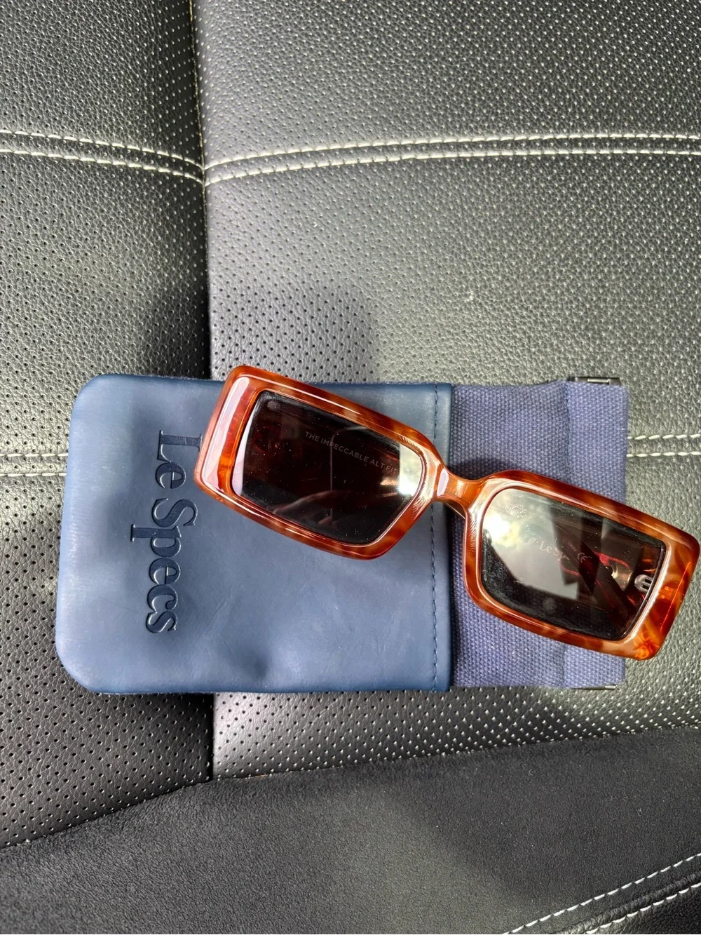 Le Specs Rectangular Tortoiseshell Sunglasses - Brown